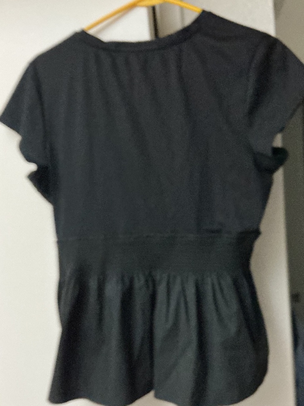 Express cotton peplum blouse black size large